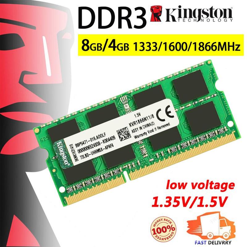Bộ nhớ máy tính xách tay dành cho King Ston DDR3 Có sẵn trong 4GB và 8GB 1866Mhz 1600Mhz và 1333Mhz PC3-14900S 12800S 10600S 1,5V và 1,35V SODIMM RAM Notebook RAM