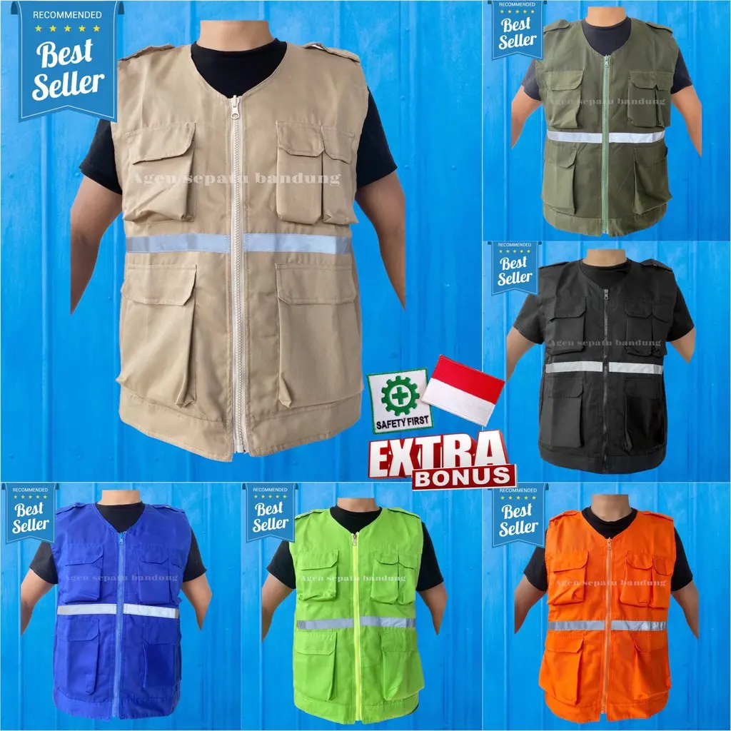 [COD] Rompi Safety Pekerja Proyek - Rompi Keamanan K3 - Rompi Murah