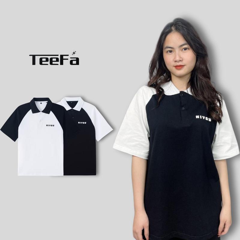 Áo Polo Unisex APL01 Áo Polo TEEFA cotton thoáng mát Menswear Top Có Cổ Shirt