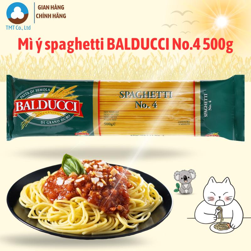  Mì ý spaghetti Balducci No.4 500g Mỳ Ý dạng sợi tròn 