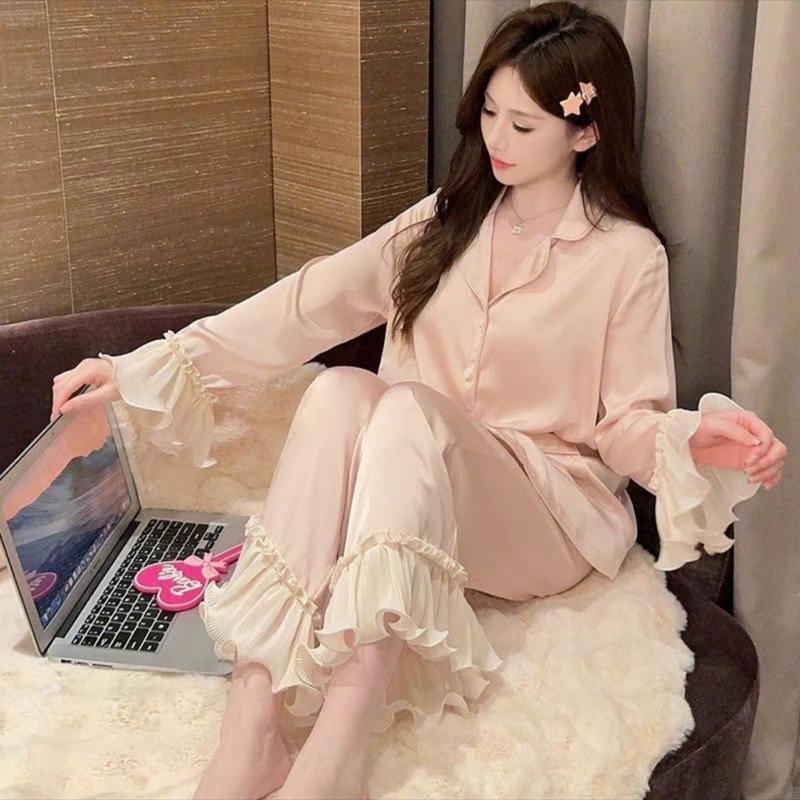 Bộ Pijama Nữ Tiểu Thư sang chảnh Chất lụa QC 2
