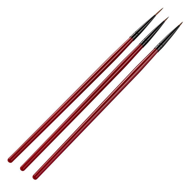 Product Introduction of 3Pcs/Set 5/7/11mm Nail Art Line Brush UV Painting Drawing Flowder Detailing Thin Liner Sripe Grid Pen DIY Manicure Tools 24