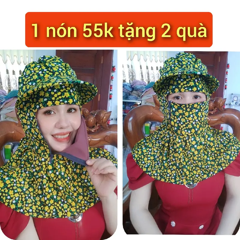 Nón khẩu trang khóa kéo bên Hong, vải thun ati-solen-thun gân, tặng kèm 2 quà ngẫu nhiên Women Nữ 0
