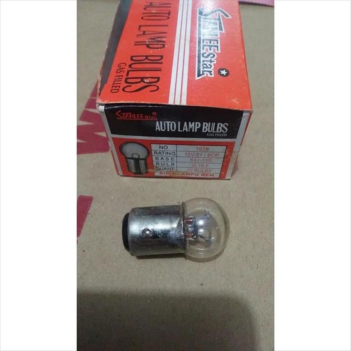Gambar Lampu Bohlam Kecil Rem Mobil 12V Kaki 2 21/6W Stanlee Star 1018 dari JayaRayaParts Kab. Tangerang Tokopedia