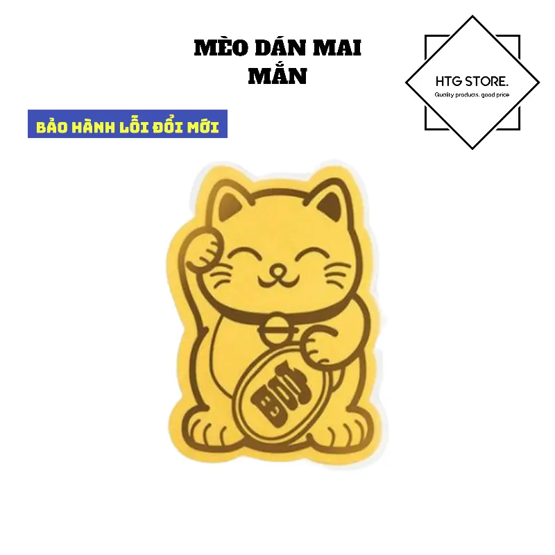 Miếng Dán Sticker Mèo MAI MẮN cho điện thoại