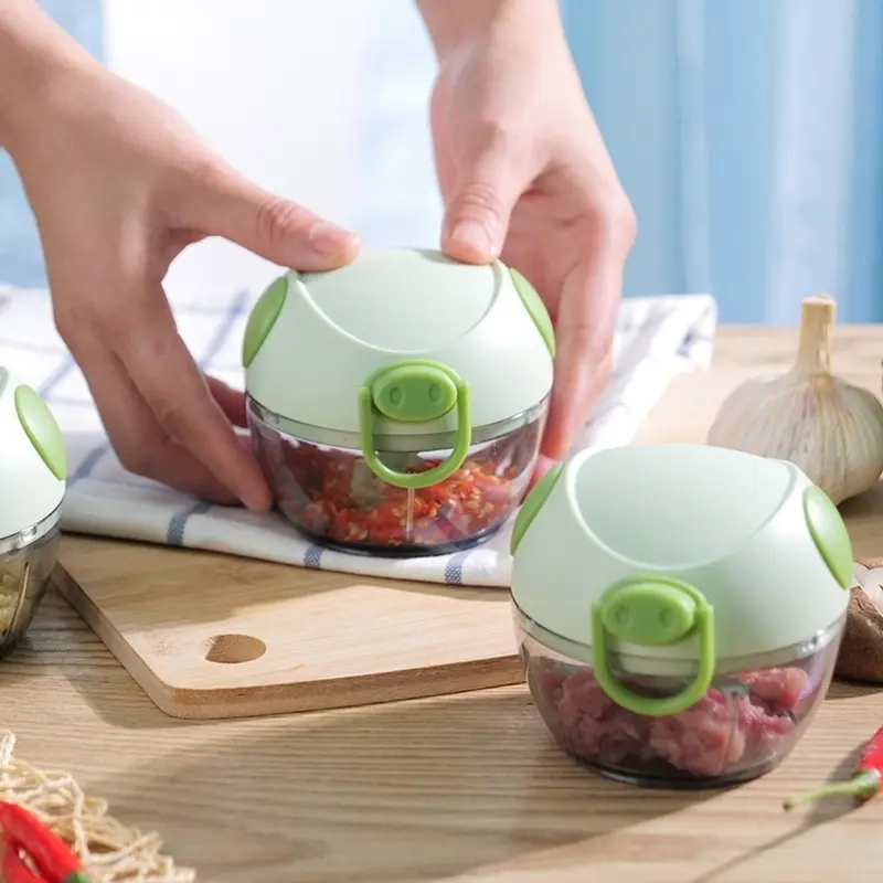 Máy Dụng Cụ Xay Tỏi Ớt Lưỡi dao bằng thép không gỉ ,180ML,Nhựa ABS 3