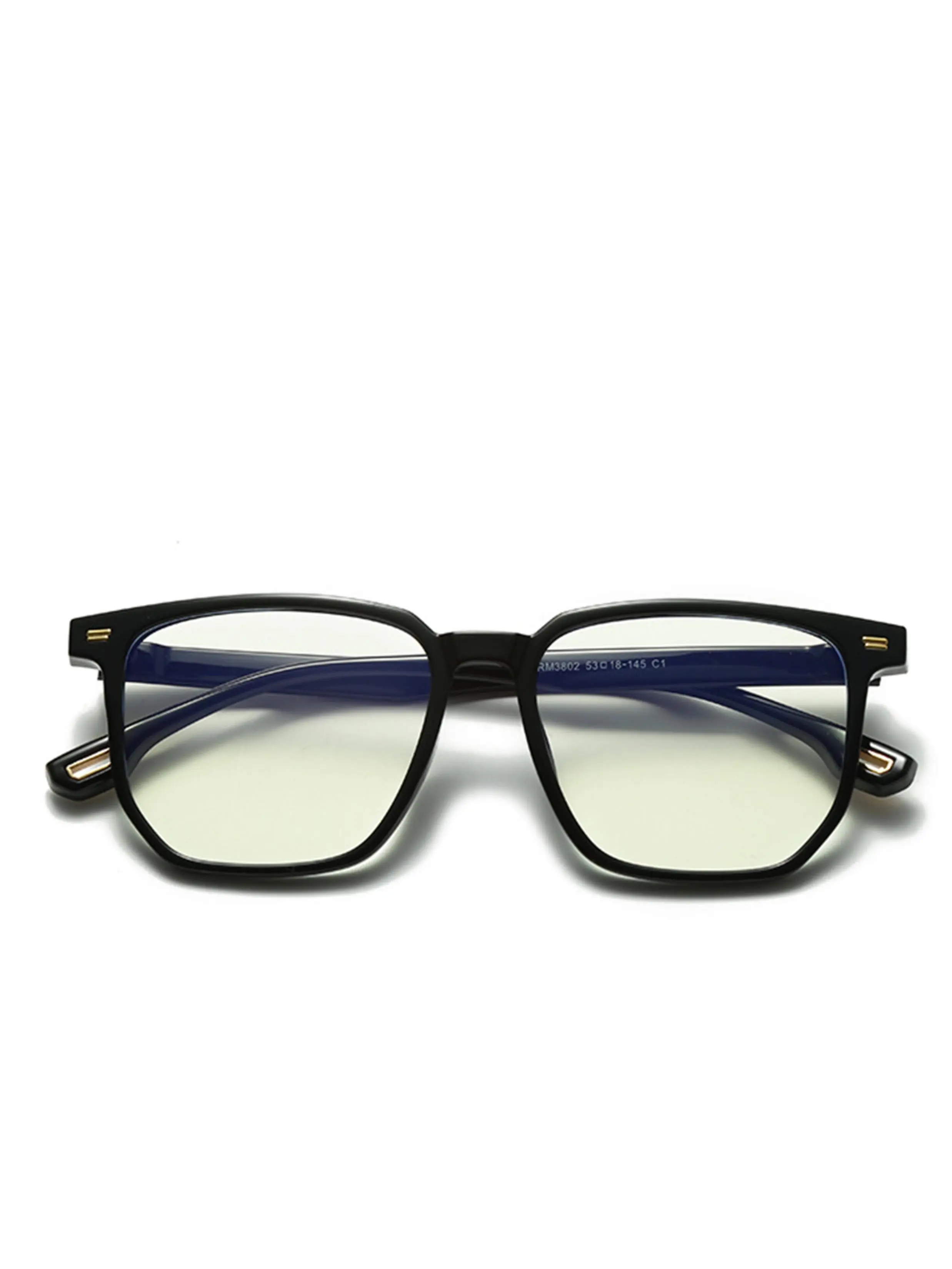 Unisex Simple Style Plain Color Glasses, Casual Trendy Anti-blue Light Eyeglasses for Everyday Use, Fashion Accessories for Outdoor Activities