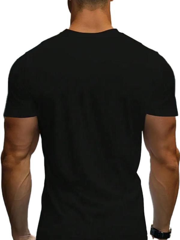 Men's Plain V Neck Loungewear Tee, Regular Fit Casual Soft Comfortable Short Sleeve T-shirt for Summer, Men's Sleepwear for Indoor Wear 5
