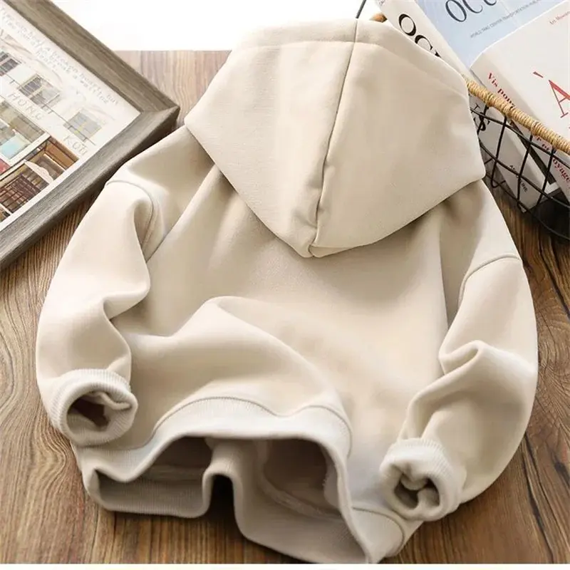 Áo Nỉ Hàng Ngày Ấm Áp, Cho Bé Trai, Thời Trang Thu Đông, Áo Hoodie Trẻ Em, Quần Áo Có Mũ Trùm Đầu Thường Ngày Cho Trẻ Em Và Thanh Thiếu Niên, In Chữ, Thích Hợp Cho Bé Trai 5