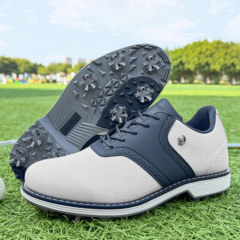 Product Introduction of Professional Golf Shoes Men Spikes Golf Sneakers Outdoor Walking Footwears Non-slip Grass Golf Training Shoes 6