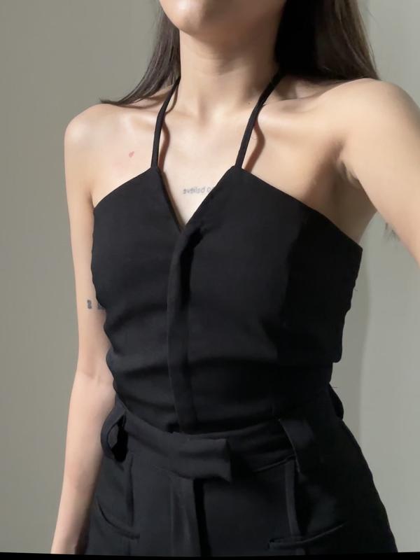  Áo croptop yếm cột dây -  Iris Top Nữ 