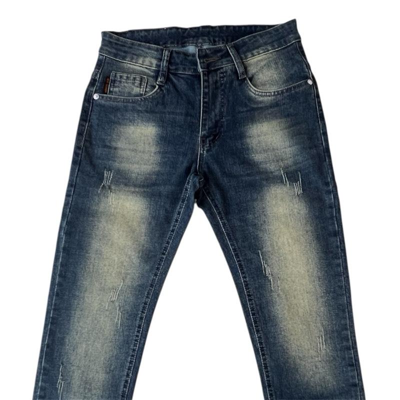 [T-12] QUẦN JEANS NAM XANH PHỦ RÊU CÀO XƯỚC THỜI TRANG CAO CẤP FORM SLIM FIT - Thành Thảo Jeans 1
