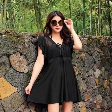 Baju Renang Swimdress Size M-XXXL Wanita Gaya Korea Import High Quality 8099 Swimwear Outdoor Sport