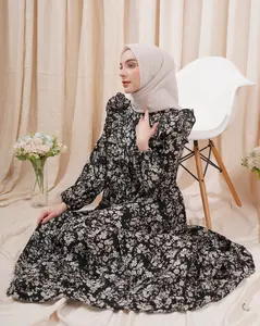 Candy Outfitku - Queena Gamis Jumbo Motif elegan