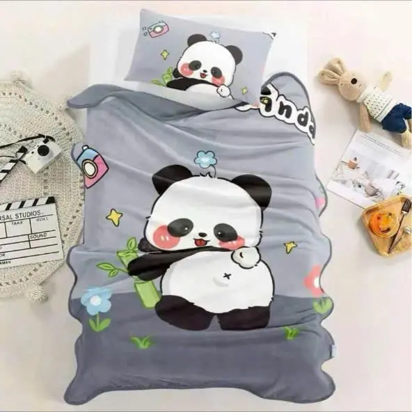 Chăn lông tuyết cho bé, họa tiết hoạt hình, mềm mại kích thước 1mx1m4 nặng 400g 8