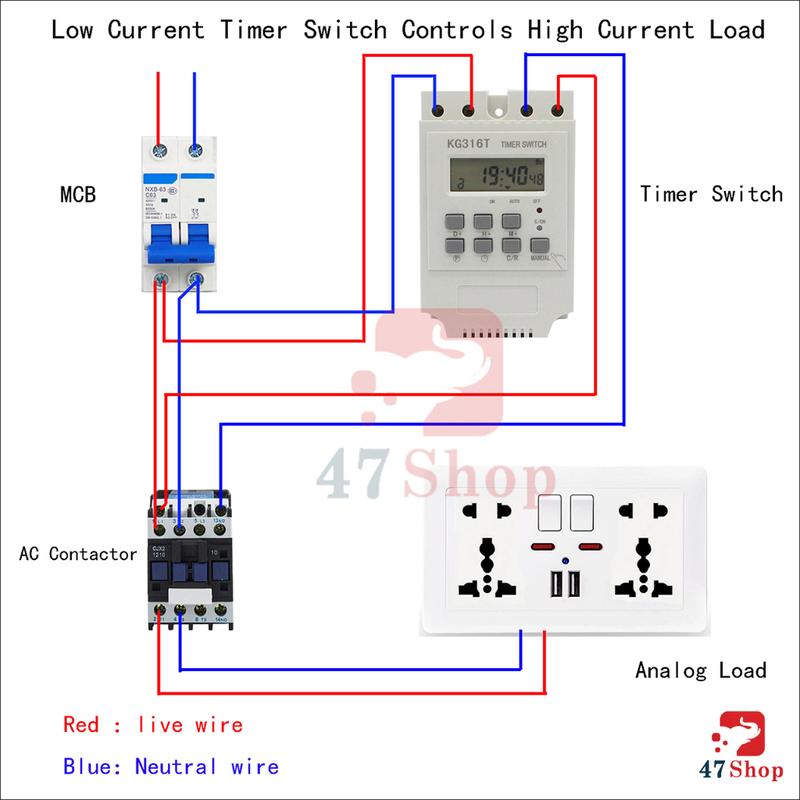 Công tắc hẹn giờ kỹ thuật số KG316S-IIA, KG316S-IIB, 25A, 220VAC, tối thiểu 1 giây - Hẹn giờ thông minh 2