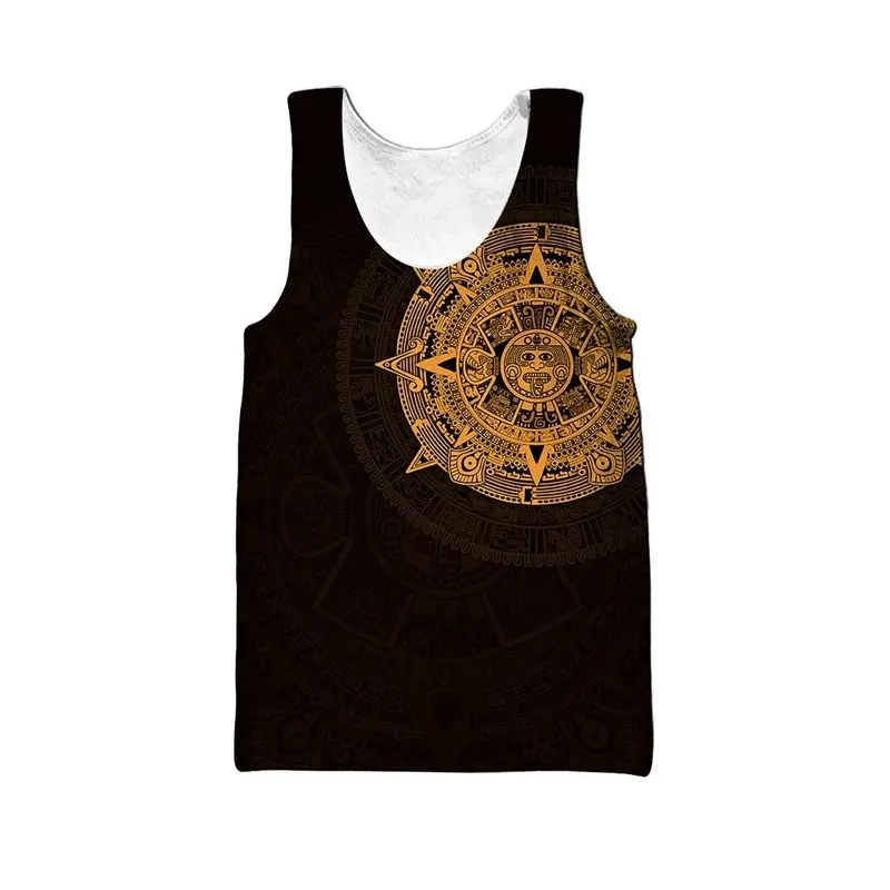Áo Ba Lỗ Chiến Binh Aztec Mexico, CLOOCL, In Họa Tiết 3D, Làm Bằng Polyester, Áo Vest Thời Trang