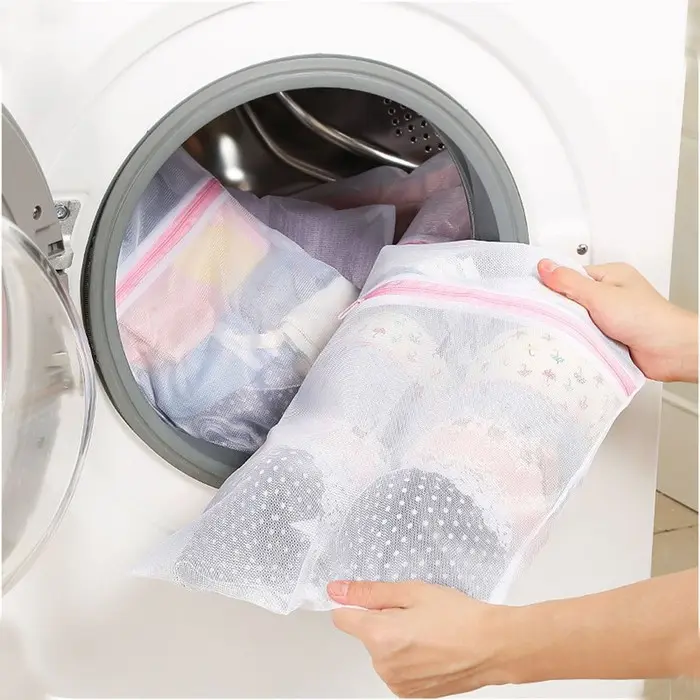 Tempat Baju Kotor Laundry Bag Net Zipper Resleting Kantong Mesin Cuci Pakaian Tas 2