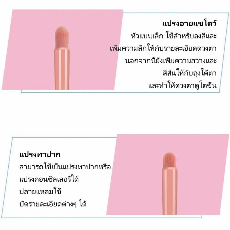 Product Introduction of 5pcs Mini Portable Makeup Brushes Set Multi-function Makeup Tools ชุดแปรงแต่งหน้าใหม่ 5 ชิ้นมินิแปรงแต่งหน้าขนนุ่มแบบพกพา Portable Makeup Tools With Mirror 18