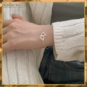 Gelang Tali Perak Motif Love Simple 1241