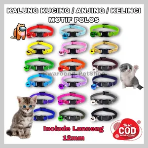 Kalung Kucing Anjing Kelinci Polos Include Lonceng 12mm Kalung Kucing Nama Kalung Kucing Lonceng Kalung Kucing Anti Kutu Kalung Anjing Anti Kutu Kalung Kucing Custom Nama Kalung Kelinci