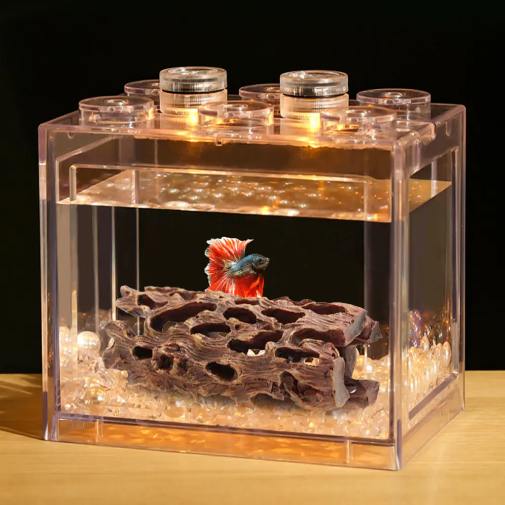 Rhoudve Aquarium Landscaping Not Deformed Natural Simulation Hollow Trunk Tree Ornament Fish Shrimp Shelter Non-fading for Garden