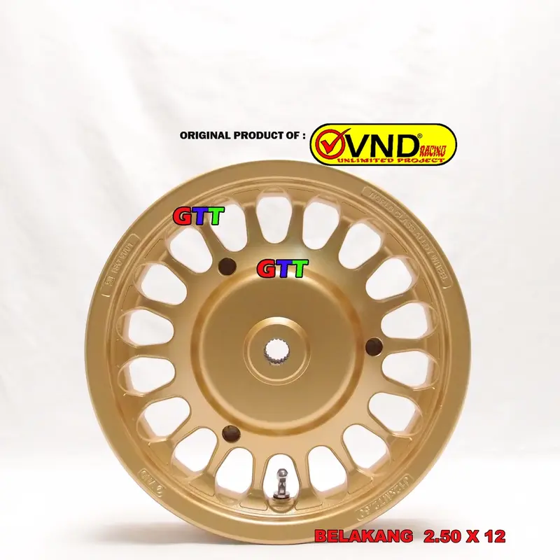 VELG RACING VND ROULLETE RING 12 YAMAHA MIO MIO M3, SOUL GT125, FINO 125, MIO Z, XRIDE 125 Accessories Gold 6