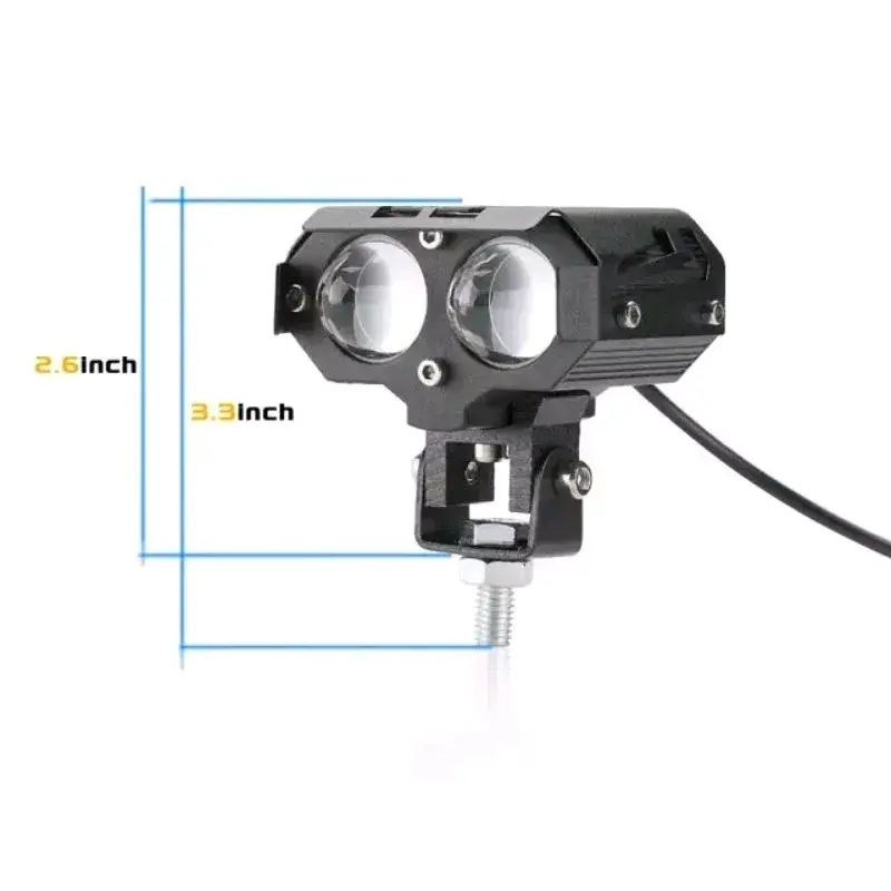Lampu Tembak Sorot Laser Gun 24 Volt SQL 2 3 Mata LED SQL2 SQL3 Truk Bus Canter Putih Kuning 2 Warna OWL D2 Hi Lo CSP Cutoff Motor Mobil High Low Lasergun Offroad Bar Cree Jauh Dekat Dim Truck Bis Fuso Ragasa Traktor Tronton Foglamp Mini Driving Worklight 7