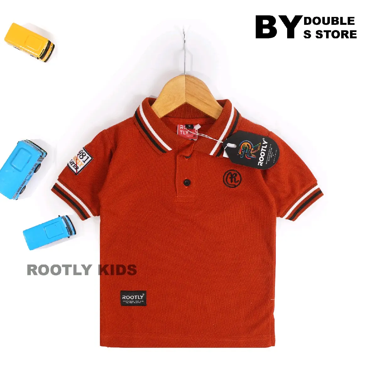KAOS WANGKI/KERAH ANAK KIDS ROOTLY TERBARU Bordir Bordir Fashion