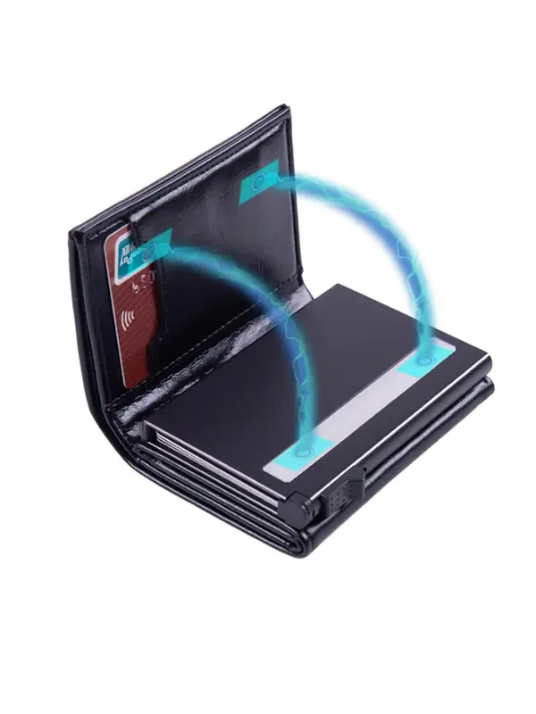 Men's Business Style Minimalist Wallet with Card Slots, RFID Blocking Card Holder, Casual Trendy Wallet for Work & Daily Use 5