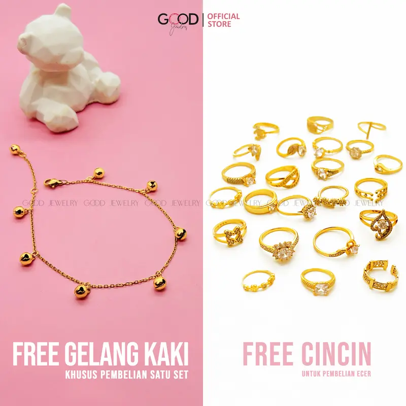 Kalung Inisial Huruf Titanium Wanita Bahan 316L Stainless Steel Lapis Emas 18K - Initial Letter Necklace 2