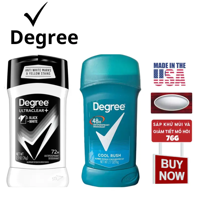 Sáp Khử Mùi Ngăn Tiết Mồ Hôi Degree 76g Chống Ố Vàng Áo 1