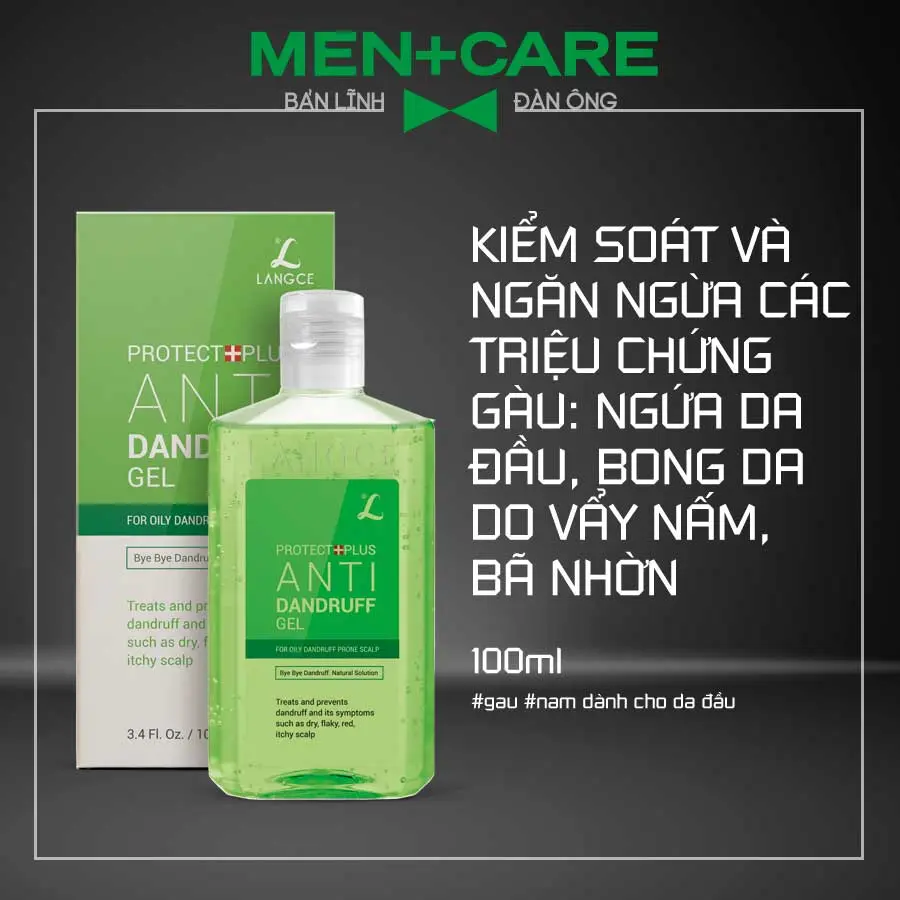 LANGCE GEL GỘI SẠCH VẨY NẤM, GÀU HẾT NGỨA DA ĐẦU 100ml CHO NAM