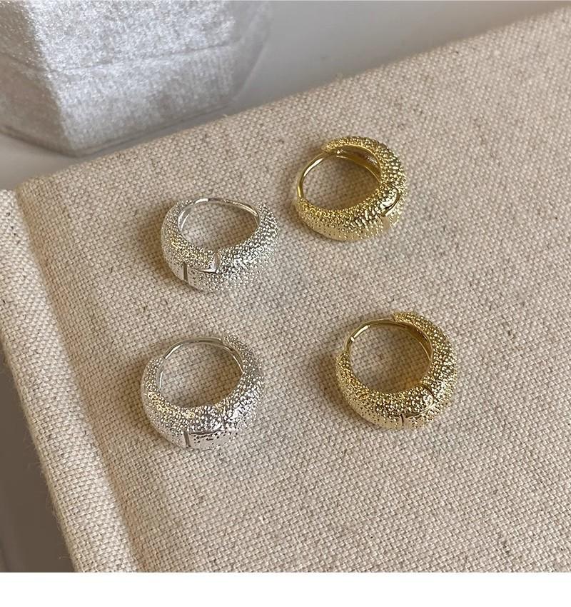 Product Introduction of Metal Minimalist Matte Hoop Earrings New High-end Stud Earrings Unique Temperament Ear Jewelry for Women 8