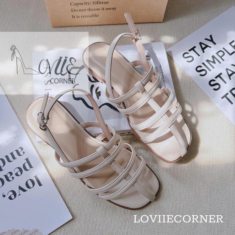 Product Introduction of LOVIIECORNER - SANDAL QUAI MẢNH NGANG PHỐI DỌC QUAI MẢNH ÔM CHÂN THIẾT KẾ ĐƠN GIẢN - GIÀY NỮ QUAI ĐAN RỌ HỞ HẬU CÀI CÓ KHÓA CÀI - S240609 sandal nữ Shoes DéP Jean 4
