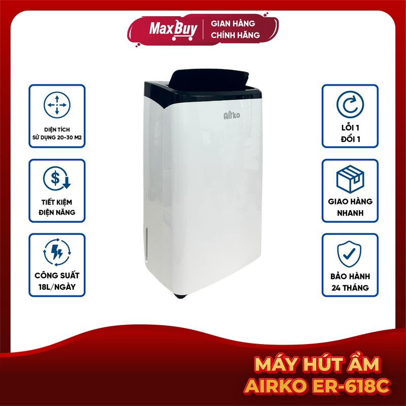 Máy hút ẩm không khí cho gia đình Dorosin AIRKO ER-618C công suất 18 lít/ngày Làm Sạch Khử Khuẩn