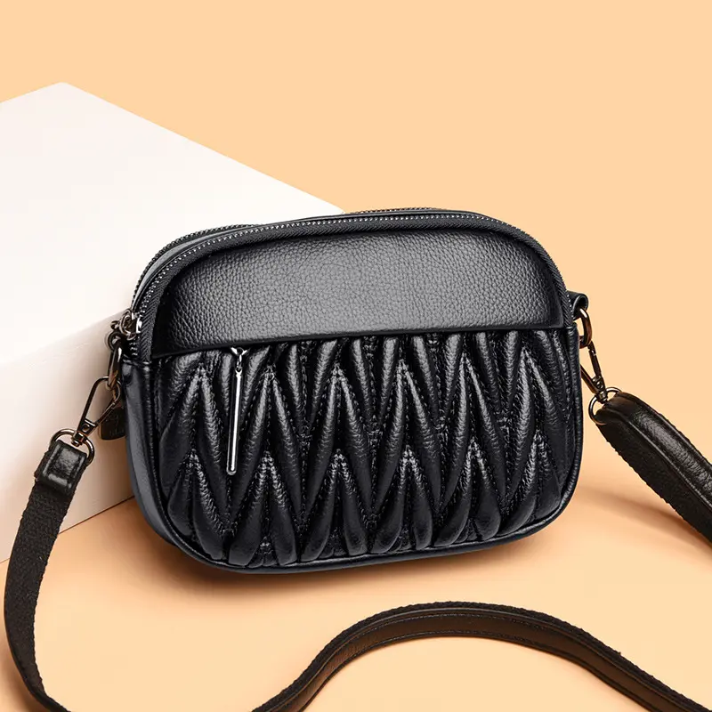 Túi xách nữ deo chéo da pu mềm cao cấp túi nhiều ngăn đa năng có khóa kéo phong cách hàn quốc size 20cm Bag  Đeo Chéo Đeo Vai Kem