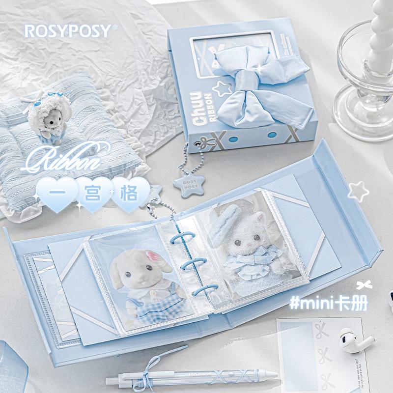 Binder / Mini Album / Collect Book / Đựng Card Bo Góc / Thẻ Hình Thần Tượng ROSYPOSY Chuu Ribbon Bowknot, 20 sheet 2 mặt Decor Decor Phòng