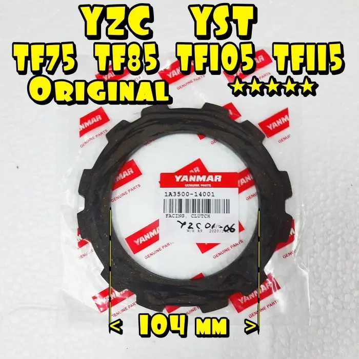 Facing Clutch Handtraktor Yanmar YZC YST TF75 TF85 TF105 Original
