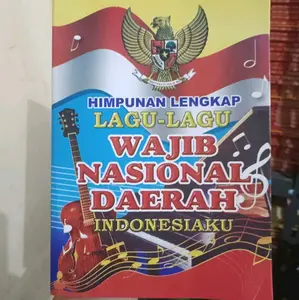 buku himpunan lagu-lagu wajib nasional daerah Indonesia (14×20cm) Cd