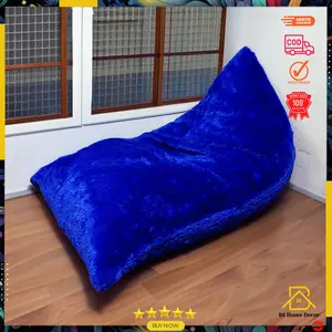 Bs Home Decore - Beanbag bulu rasfur cover + isi ukuran L 120x75x75cm