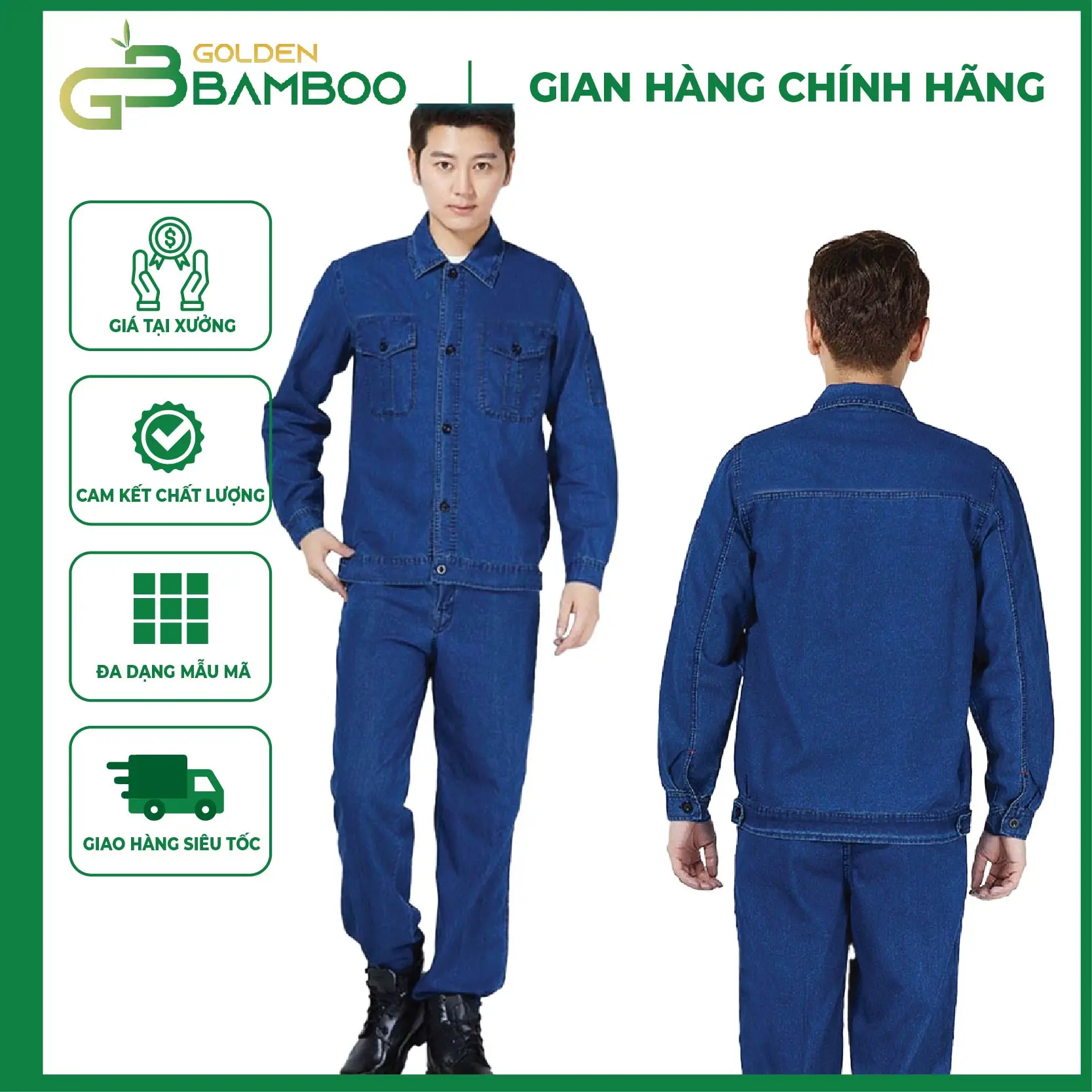 Quần Áo Bảo Hộ Vải Jean Dày Chống Nhiệt Tốt Khi Người Lao Động Làm Việc Ngoài Trời