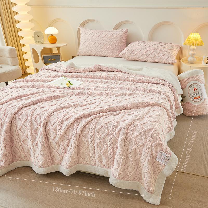Product Introduction of Solid Color Blanket, Soft Comfortable Throw Blanket, Warm Napping Blanket for Home Office Travel, Bedroom Accessories 4