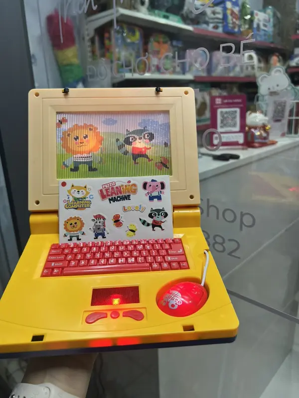 Đồ Chơi Máy Tính Laptop Có Nhạc Có Đèn Màn Hình Di Chuyển 4