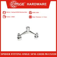 Gambar Spider Fitting/Klem Kaca Laba-laba OMGE SFM-1202H-90-US32D dari OmgeHardware Kota Administrasi Jakarta Utara 1 Tokopedia