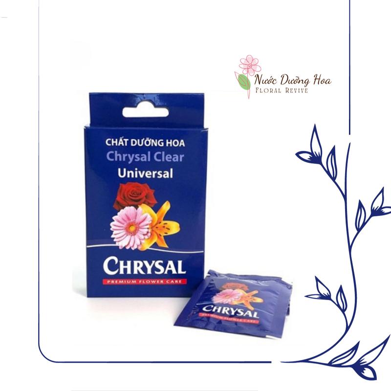 (100 gói) Dưỡng hoa lâu tàn Chrysal Chất dưỡng hoa tươi lâu, nở đều, không gây hư nước - Hàng nhập khẩu