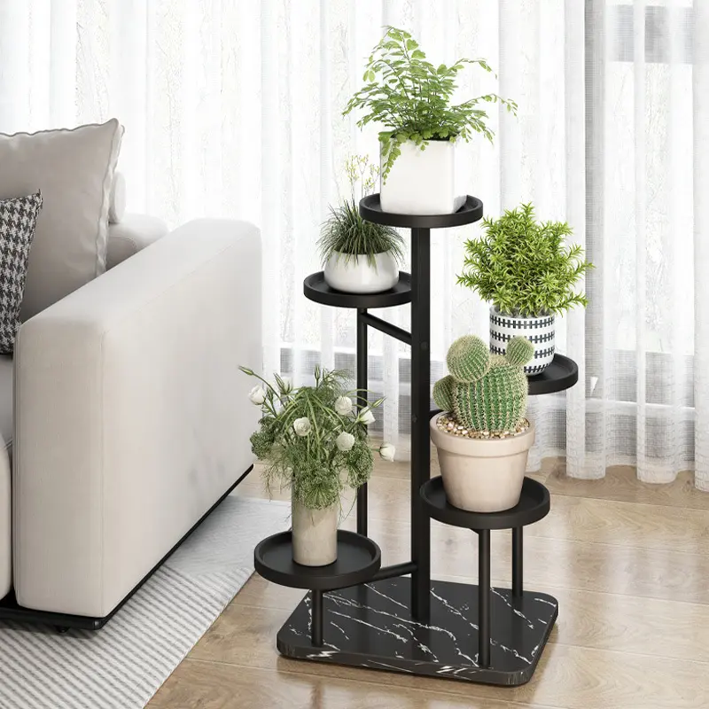 Foreign Trade Western European Simple Detachable Flower Stand Indoor Balcony Floor Iron Art Plant Stand Creative Flower Rack Home Decor