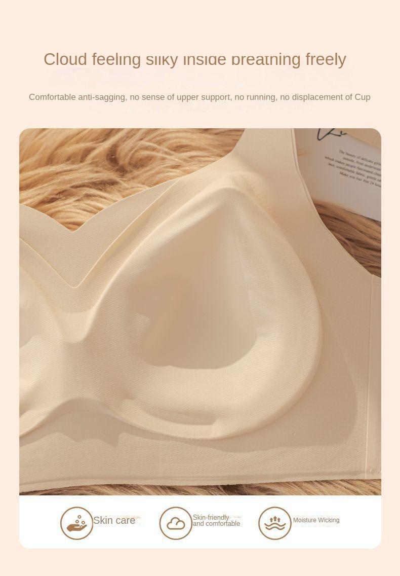 Product Introduction of Women's bra, sizes 34-40ABC CUP non-marking underwear, ladies anti-sagging, large chest show small chest, no steel ring sports gathered back, thin bra 4