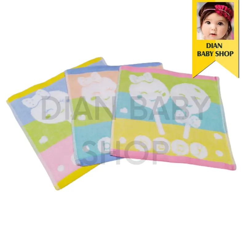 3Pcs Saputangan Handuk Katun Perempuan | Little Harvey By Dixon | Uk 25 x 25 cm . 0