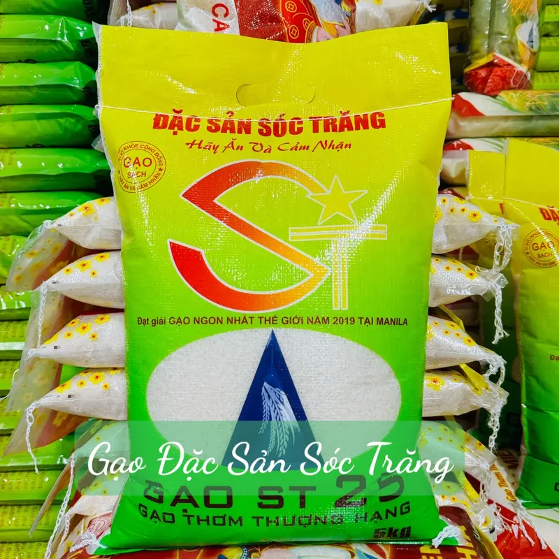 5Kg ST25 Dẻo Mềm Ngọt Cơm Trắng Bao May 5Kg ( Mã DT1) 0